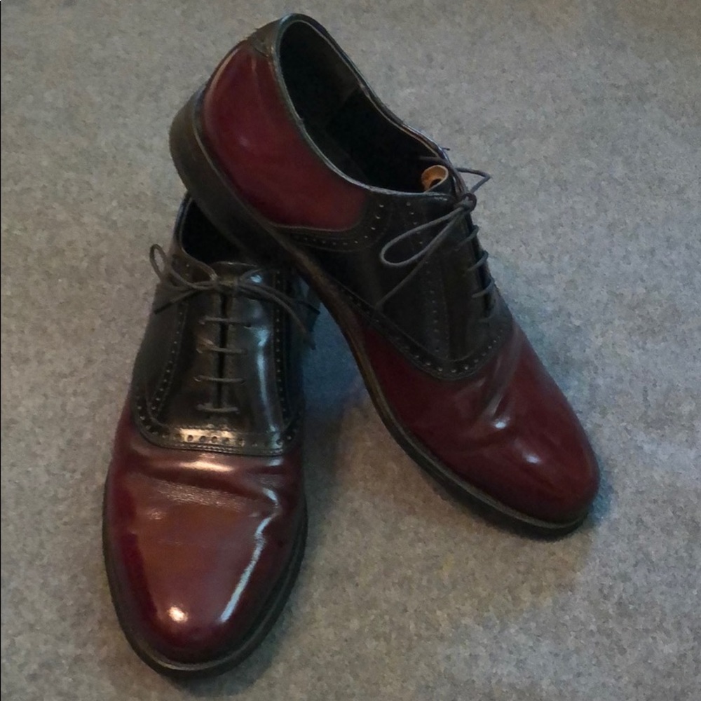 Dexter Oxblood and Black Saddle Shoes Size 10 M